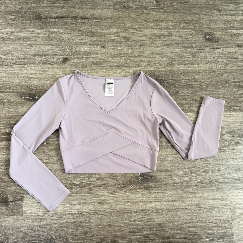 Gymshark Lilac V-Neck Crop Top